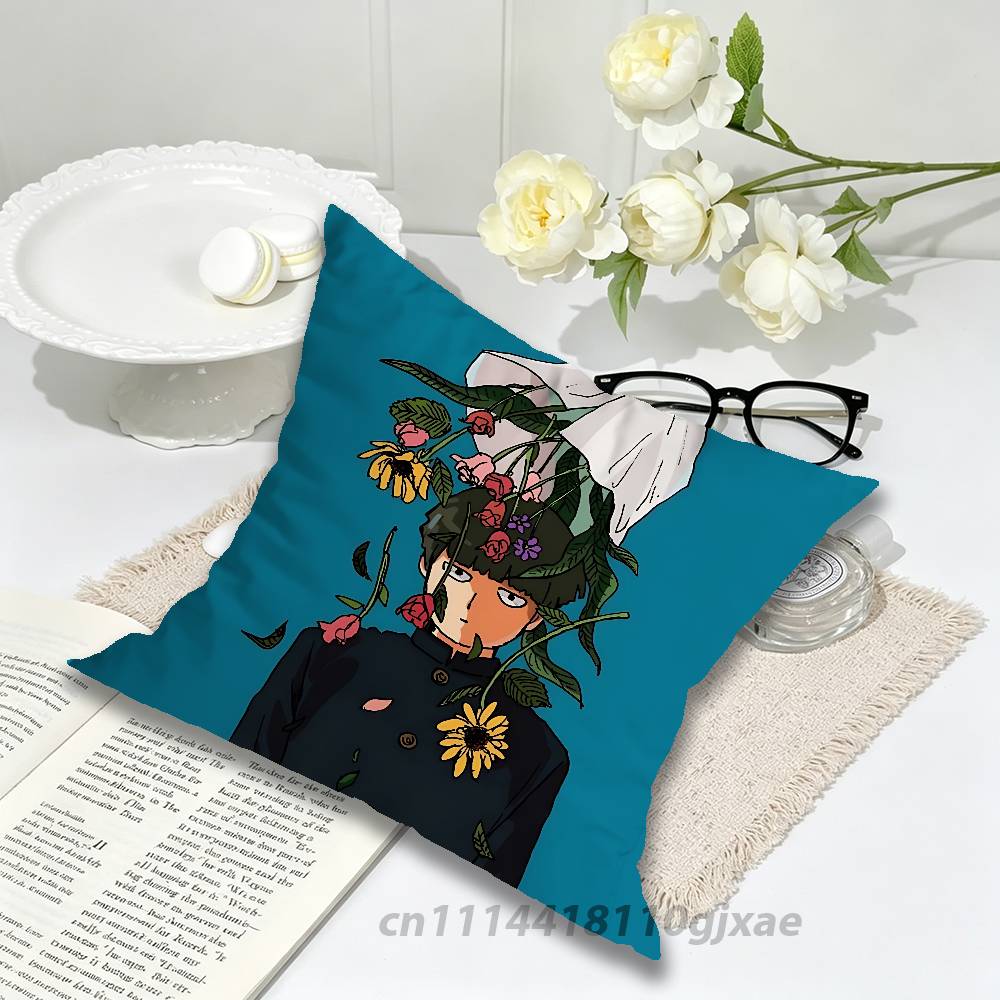 MMob Psycho  Anime Pillow Case For Home Bedroom Car Office Decoration Living Room Sofa Cushion Cover Suitable