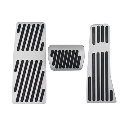 SAWAKAKI Aluminum Accelerator Brake Pedal and Footrest Cover Set for DM KH Sedan Fastback BP Series Pedal, Cover, (Silver) CX-80/CX-30 Series/CX-60