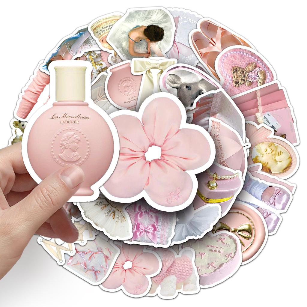 50 Pictures of Girl Ballet Style Graffiti Ins Wind Guka Creative Decoration Mobile Phone Case Suitcase Stickers Waterproof