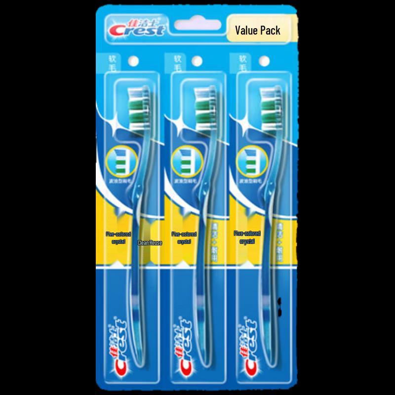 

Crest Colorful Crystal Soft Bristle Toothbrushes 3-Pack