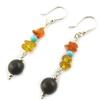 Les Trésors De Lily [N5085] - Multicolored 'Mineralia' Silver Earrings
