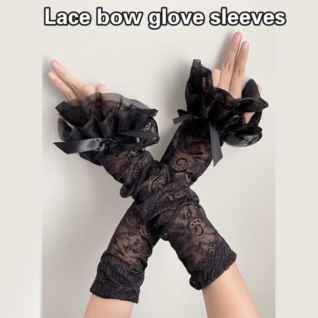 Bride Gloves Wrist Warmer Gloves Lace For Halloween Fingerless Gloves Wrist Warmer Sleeve Winter for Teens