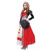 Red Queen of Hearts Costumes for Women Alice In Wonderland Costume Sexy Royal Cosplay Clothing Women Halloween Fancy Dress