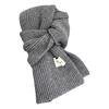 Fashion Keep Warm Cross Scarf Woolen Korean Style Knit Scarf Thicken Vibes Neck Scarf Women