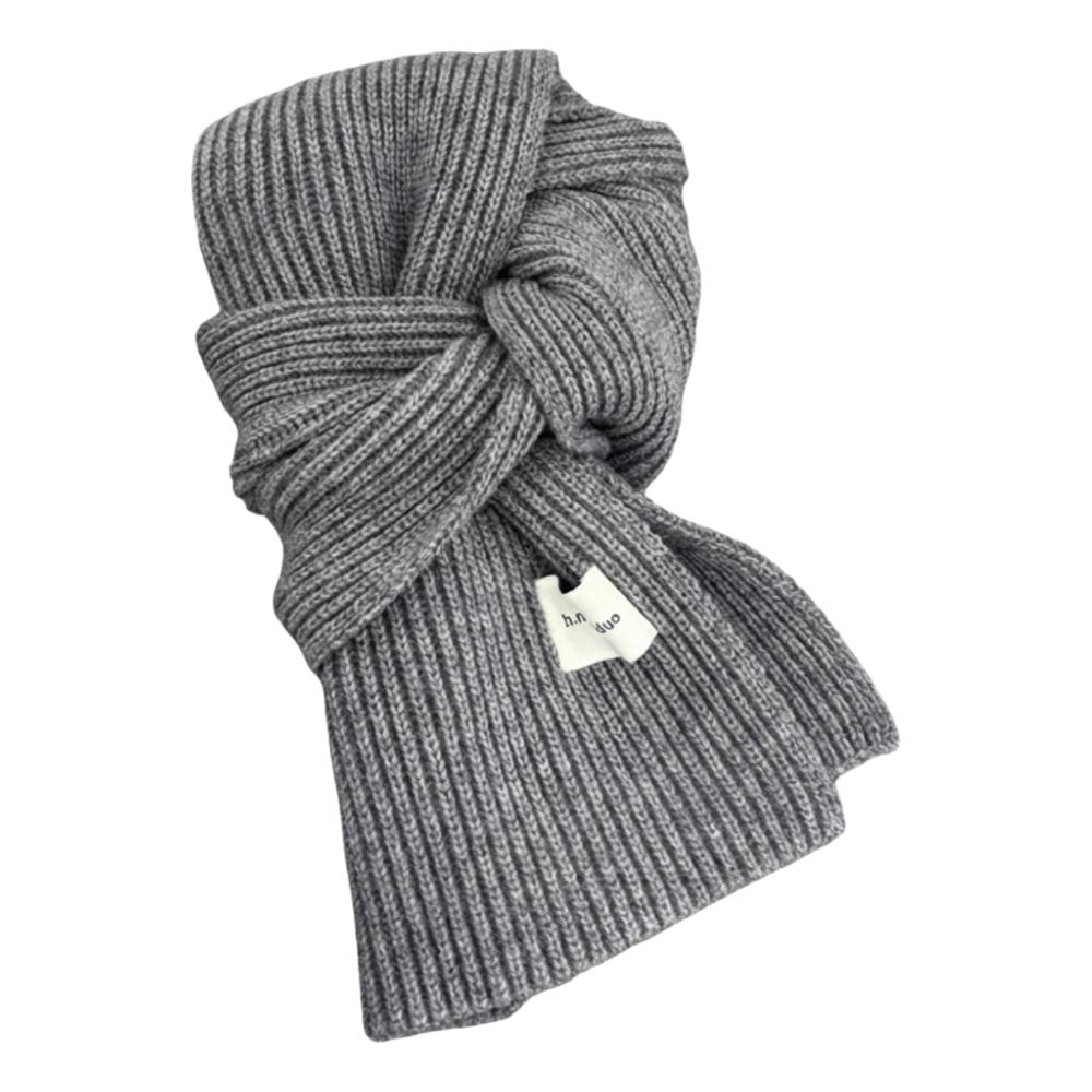 Fashion Keep Warm Cross Scarf Woolen Korean Style Knit Scarf Thicken Vibes Neck Scarf Women