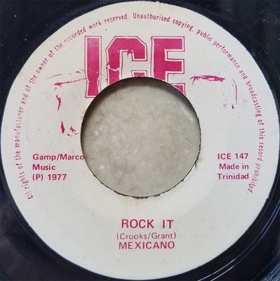 7inch Record MEXICANO Rock It Harry The Fool ICE147 Ice 1977 Trinidad Reggae Ska Dub Used