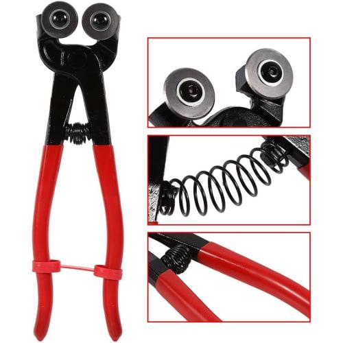 Coehaopike Glass Cutter - Mosaic Pliers, 200mm Heavy-Duty Glass Mosaic Cutting Nippers, Ceramic Tile Wheel Cutter, Pliers Tool for DIY Trimming Work,