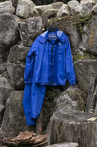 Kapitän Hirsch (Kapitän Hirsch) Regenanzug, Regenbekleidung Set, CS, Langlebig und Wasserdicht, Größe 3L, Blau, UX-2613