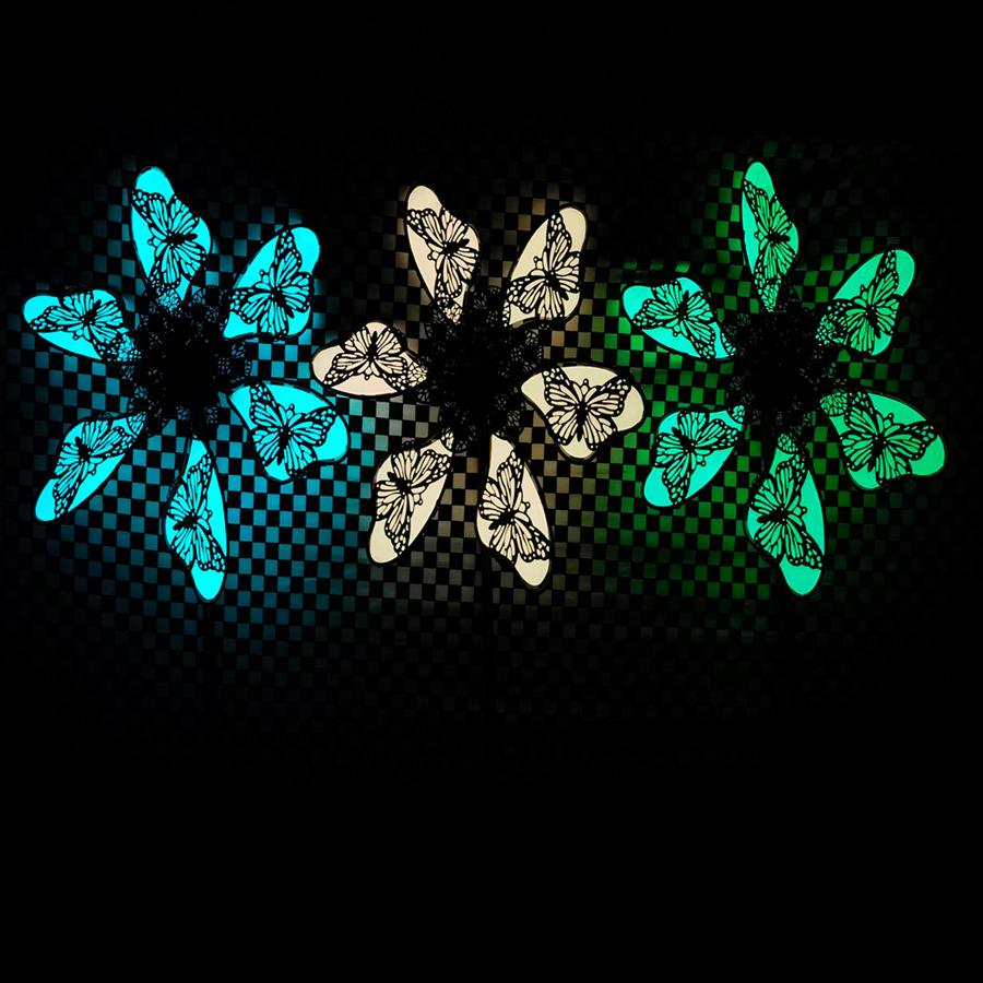 2024 New Metal Craftsmanship Ornaments Luminous Butterfly Inserts Patio Outdoor Decoration Wrought Iron Windmill