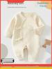 Autumn Winter Padded Newborn Cotton Jumpsuit: Warm Long Sleeve Baby Pajamas & Crawling Outfit