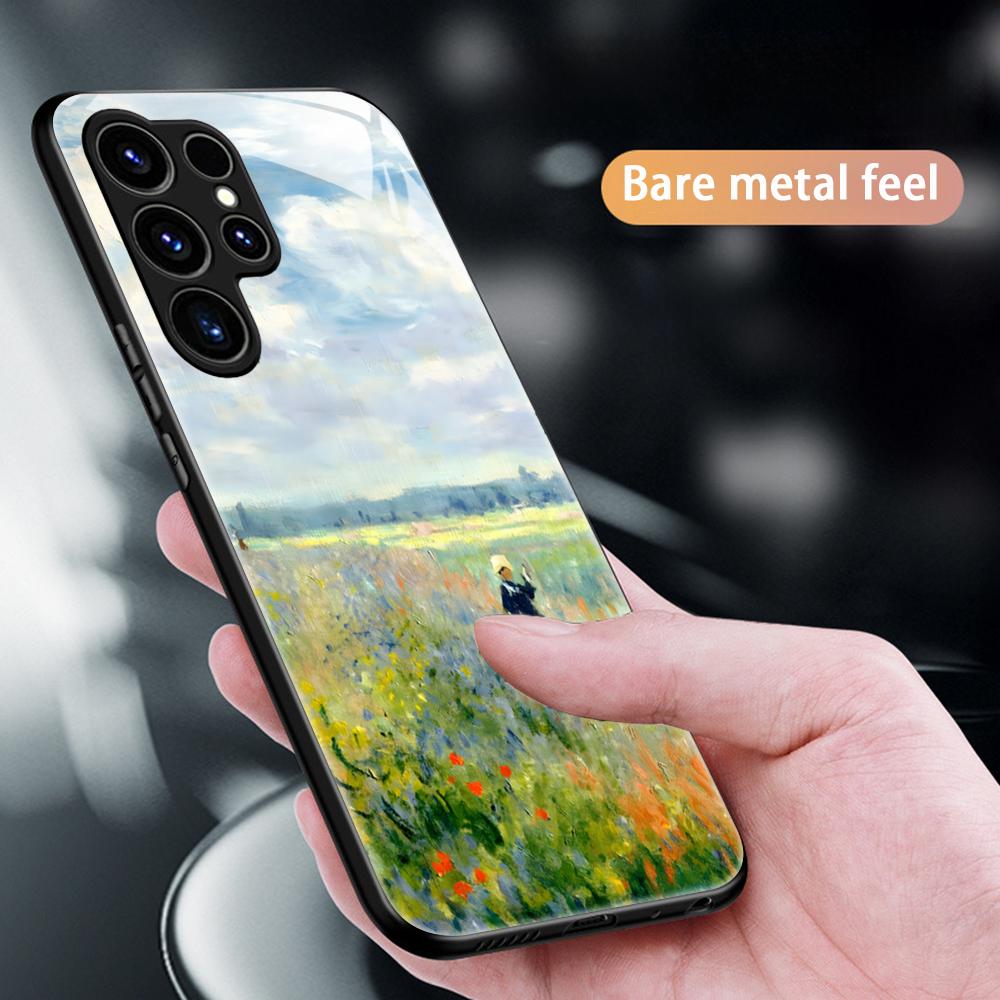 Popular Art Claude Monet Draw Phone Case For Samsung S25 S24 S23 S22 S21 S20 Plus Ultra Note20 Glass Magnetic Case