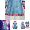 Sweet Dada Circus Clown Costume Halloween Cosplay Horror Doll Maid Dress Revival Set