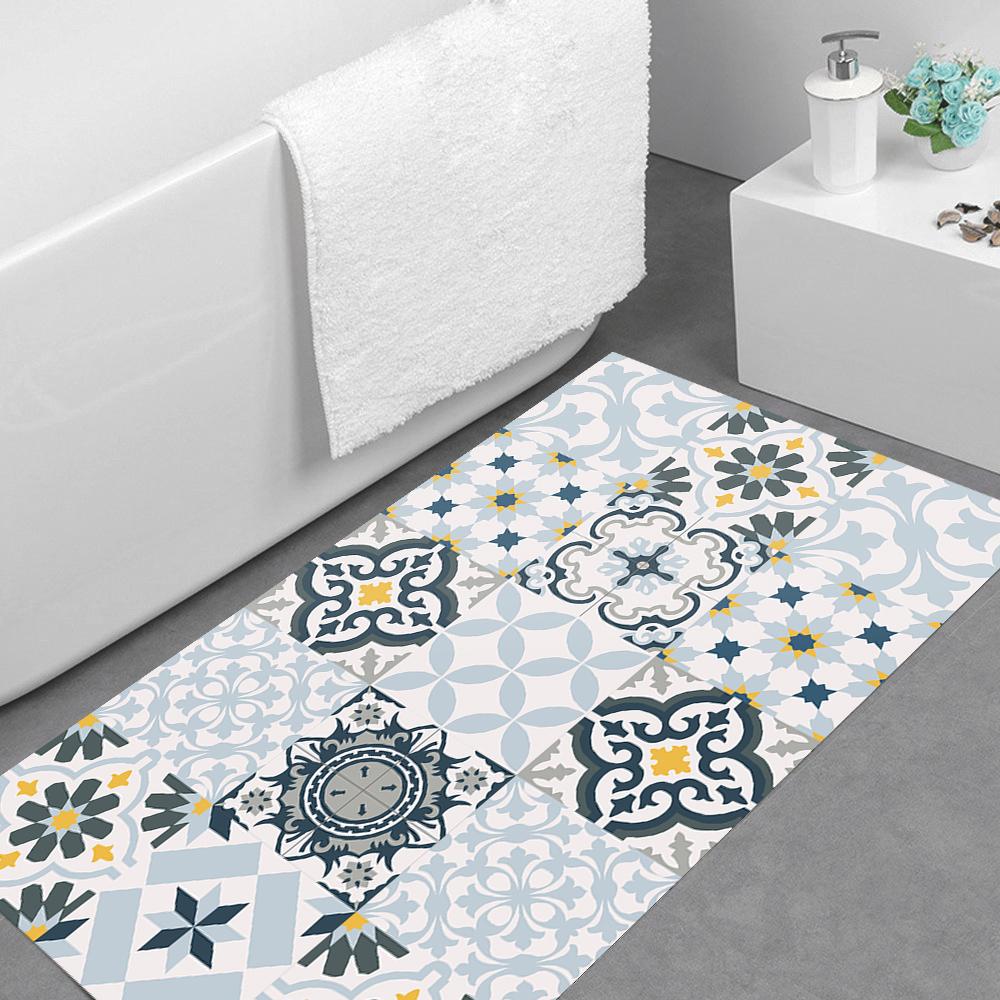 10pcs Bohemian Style Tile Sticker Kitchen Backsplash Oil-proof Bathroom Waterproof Home Decor Peel & Stick Art Mural Wall Decals