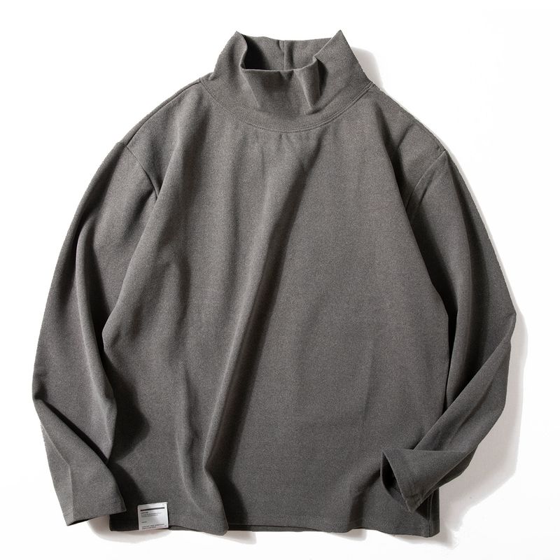 Double-Sided Fleece Turtleneck Base Layer Men's Autumn and Winter Basic Versatile Long-Sleeve T-Shirt Casual Warm Base Layer Thermal Top