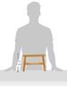 Daiwa Industrial Bath Stool, Wooden Hinoki Cypress, Made in Japan, Mildew-Resistant, Water-Repellent, Regular Size, 21cm, IR-21