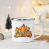 Tis The Season Enamel Mug Pumpkin Spice Fall Coffee Mug Cute Autumn Coffee Latte Cup Campers Gifts Ideas Cup Autumn Drinks