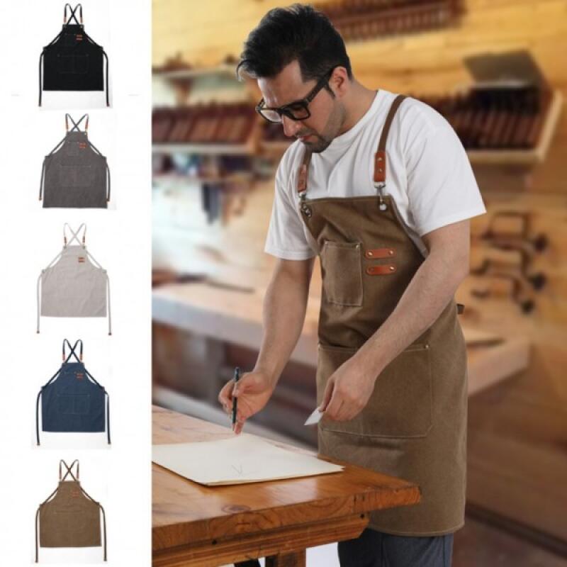 Barista Apron Cafe Workshop Art Shop Waterproof Apron black