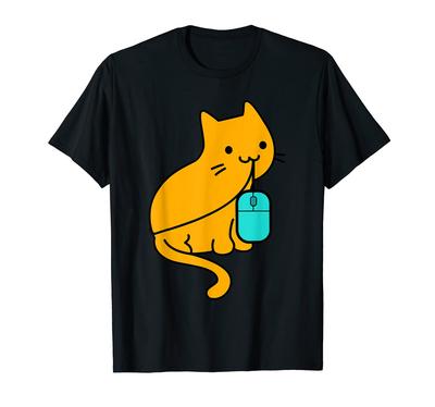 Cat Gamer and PC Gaming Mouse T-Shirt