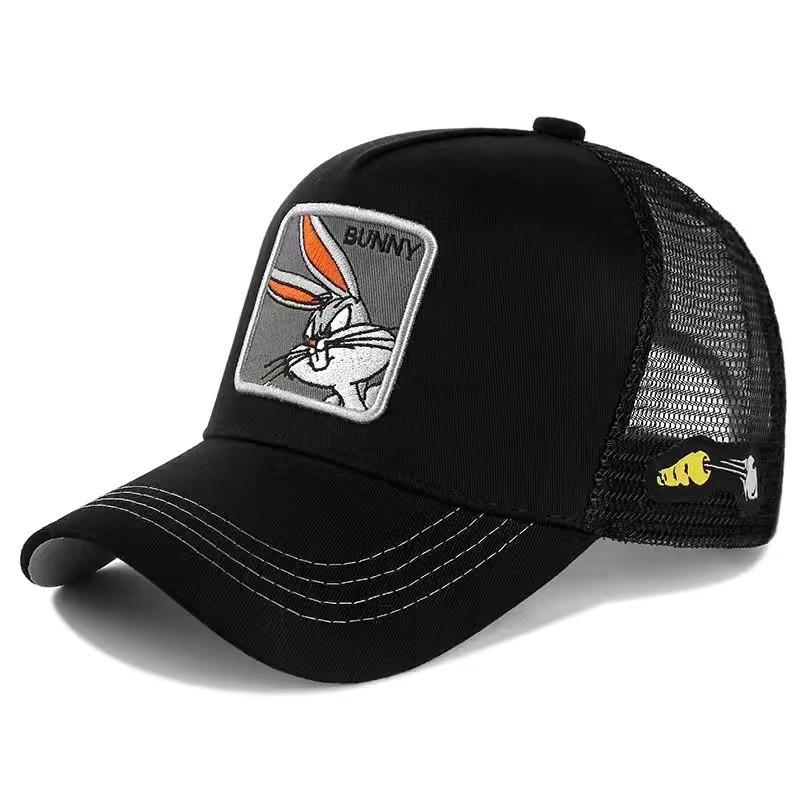 Cartoon Anime Baseball Cap Cute Embroidery Mickey Donald Duck Sun Hat Adjustable Outdoor Trucker Mesh Hat Fashion Boy Hip Hop Urban Street Stylecap