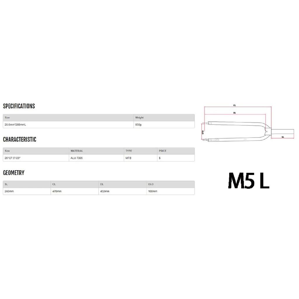 Furcă Bicicletă Mosso M5L M5EV MTB Bicicletă de Șosea Potrivită pentru 26/ 27.5/ 29ER Aliaj de Aluminiu Furcă Bicicletă V/Disc Furci Față Conică Lucios Mat
