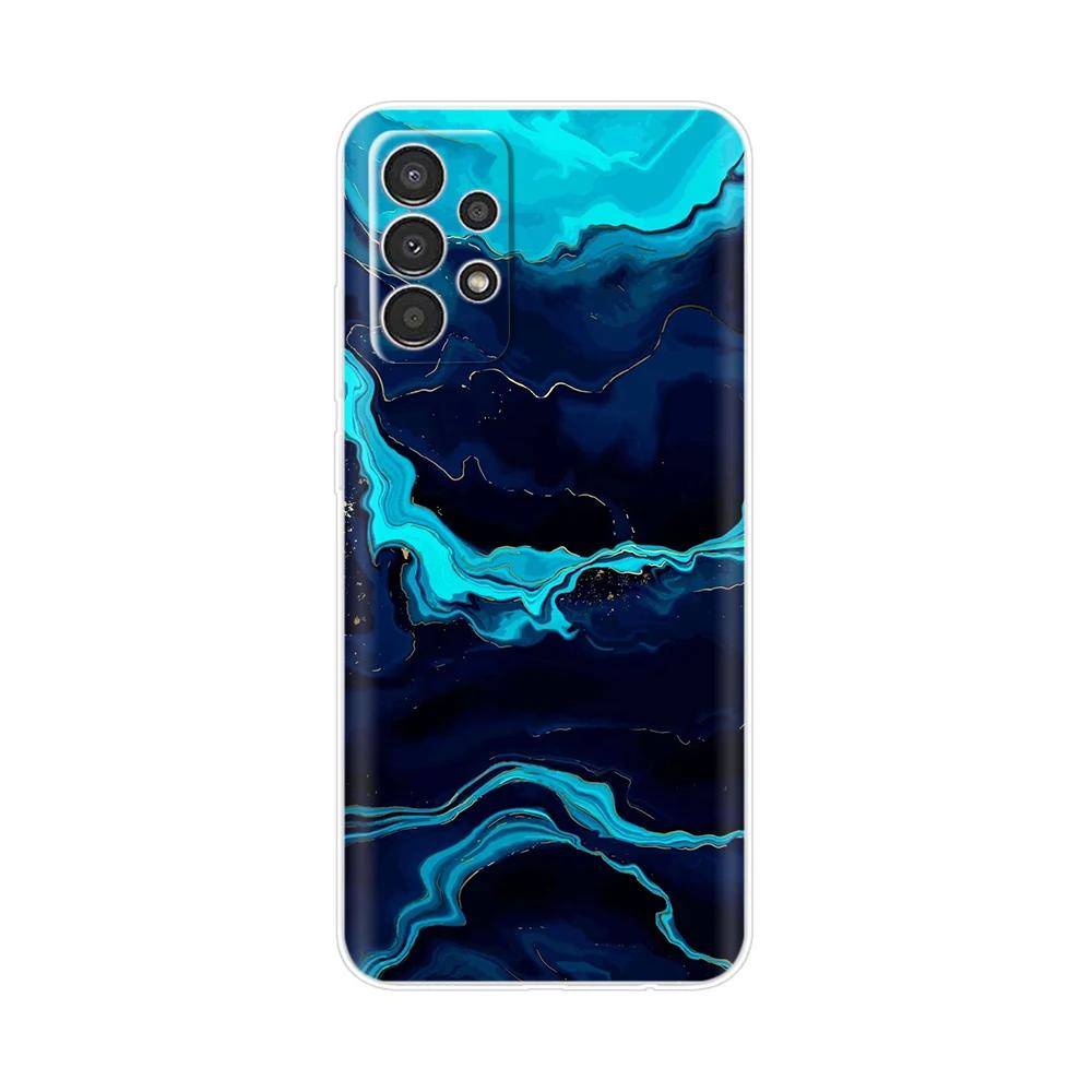 Phone Case For Samsung Galaxy A73 Case A23 A33 5G A53 Back Bumper Clear Marbel Soft Silicone Cover for Samsung A53 5G Para Cases