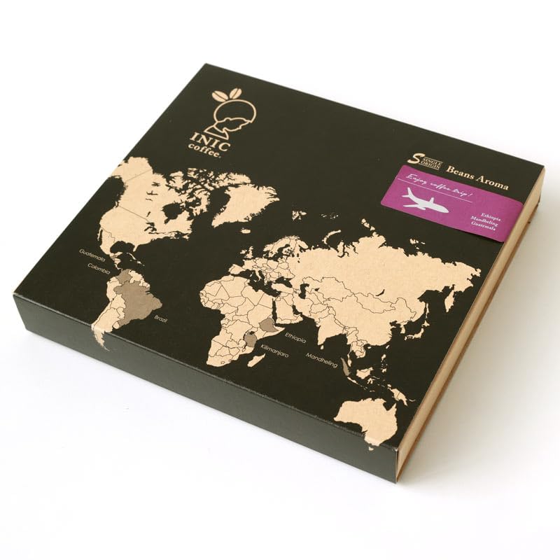 INIC Coffee Beans Aroma Assorted Sticks (18 Sticks) Coffee Gift Set [Enjoy Three Different Single-origin Coffees from Kilimanjaro, Colombia, and