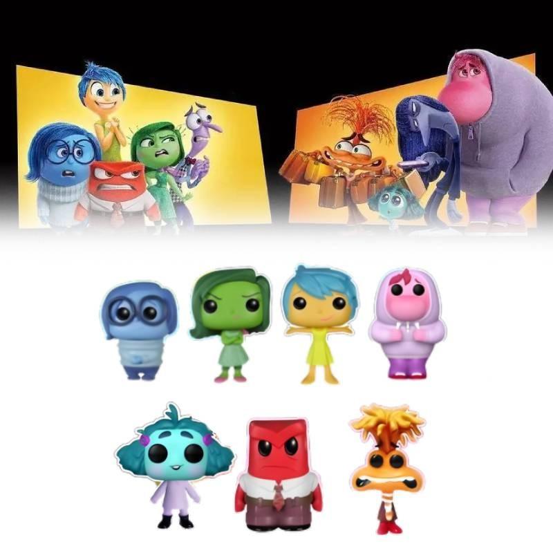Adorable Inside Out Plush Toy Set Featuring Emotional Characters In Colorful Pvc Design