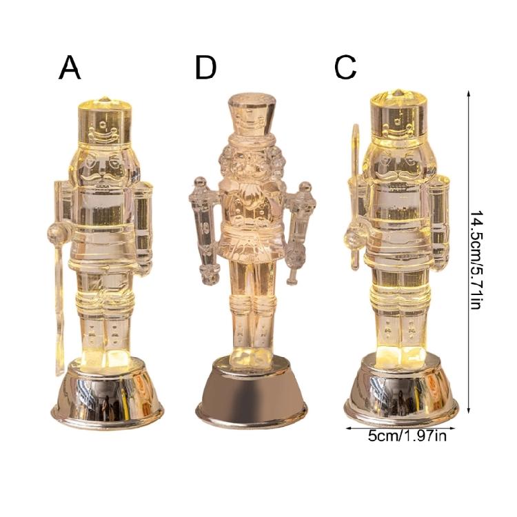 Christmas Gift LED Lighted Nutcrackers Soldier Decoration For Festives Home Party Office Desk And Retail Stores Display
