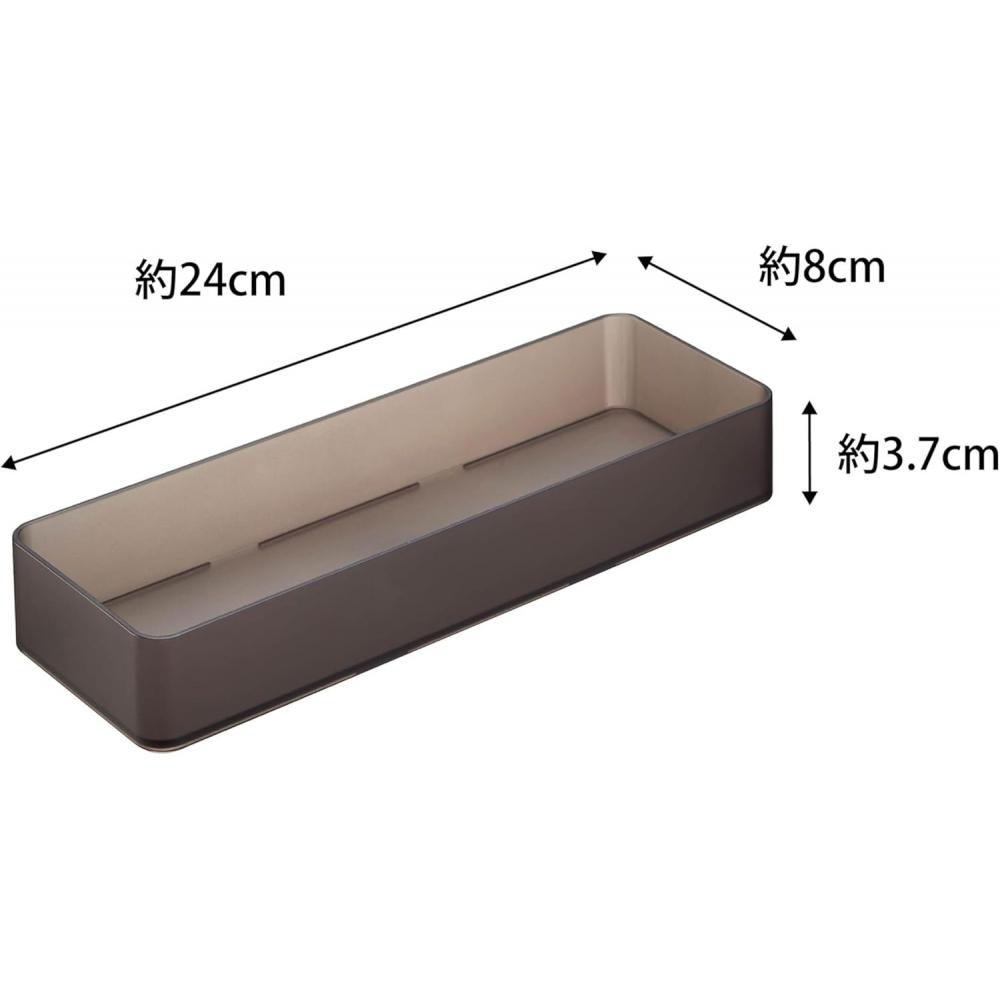 Yamazaki Drawer Organizer Case L Set Of 2 bLack Approx W8 D24 H3.7cm