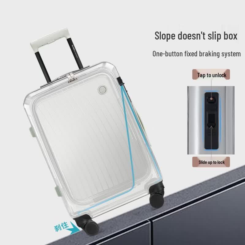 OIWAS 20-inch Silver Smart Carry-on Luggage