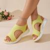 Women's Shoes Summer Comfortable Casual Sports Sandals Women's Beach Wedge Sandals Women's Mesh Knitted Roman Sandals