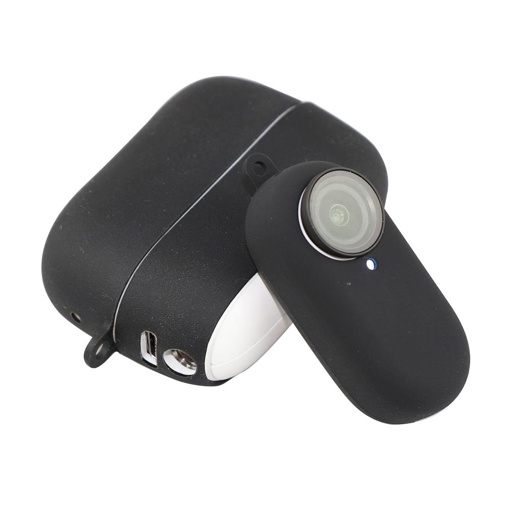 Silicone Case for Insta360 GO 2 Camera Protective Cover for Charging Case Black