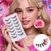 Eyelash Extension Colored False Eyelashes 7 Pairs 3D Mink Lashes  Daily Party and Holiday Stage