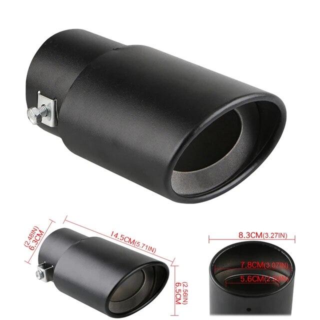 Vârf universal de eșapament pentru mașină, rotund, din aliaj de aluminiu, tobe de eșapament, garnitură spate, duză pentru țeavă de eșapament auto, admisie țeavă de amortizor 63 mm