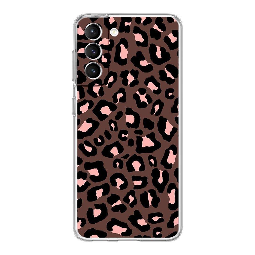 Phone Case For Samsung Galaxy S25 Edge S24 S23 FE S22 Ultra S20 S21 5G S10 Plus S10E Clear Cover Fashion Tiger Leopard Print