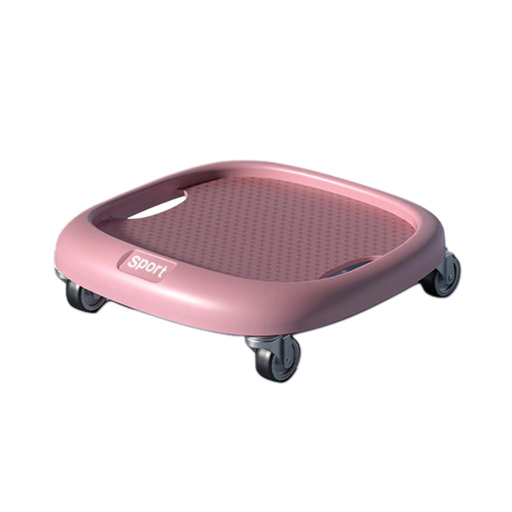 Abdominal muscle sliding disc silent universal abdominal wheel abdomen exercise fitness equipment boxed charm pink with pad