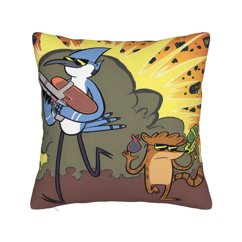 Pillow Cover Mordecai and Rigby R-Regulars Anime Show Morden Pillow Case For Couch Sofa Bedroom Pillowcases