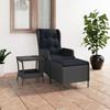 Salon de jardin 2 pcs avec coussins résine tressée  foncé