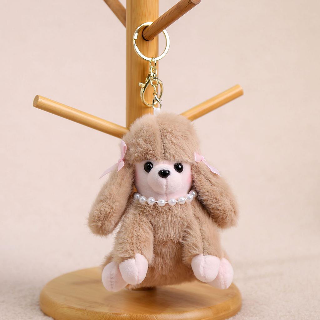 Poodle Doll Pendant Keychain Plush Toy Birthday Gift Girls Bag Pendant Cute Doll