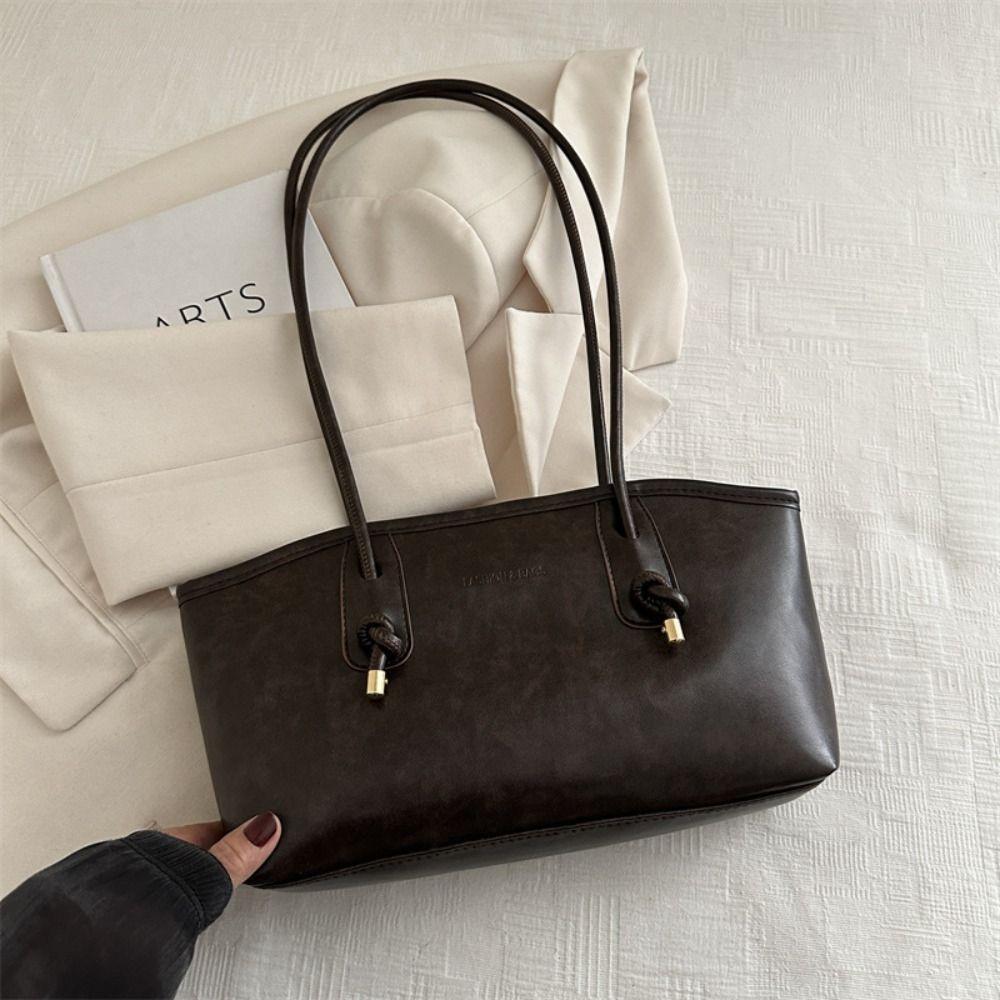 Y2k Tote Bag PU Leather Hand Bags Retro Shoulder Bags  Female