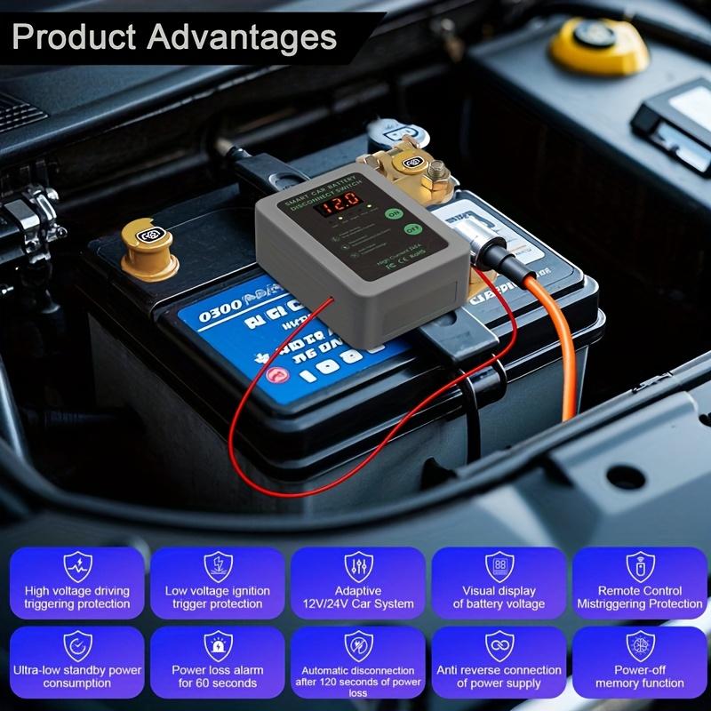 240A Kill Switch 12V Remote Battery Disconnect Switch With Led Voltage Display Automatic Power Shut Off Switch  Leakage Protect