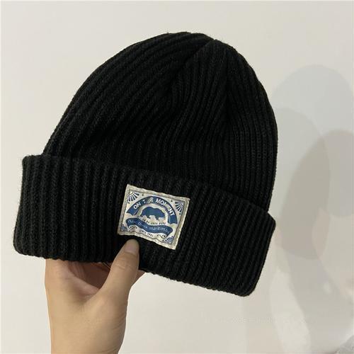 Wool Hat Women's Winter Korean Version of Versatile Face Small Landlord Hat Trendy Handsome Ins Cold-proof Knitted Hat Men