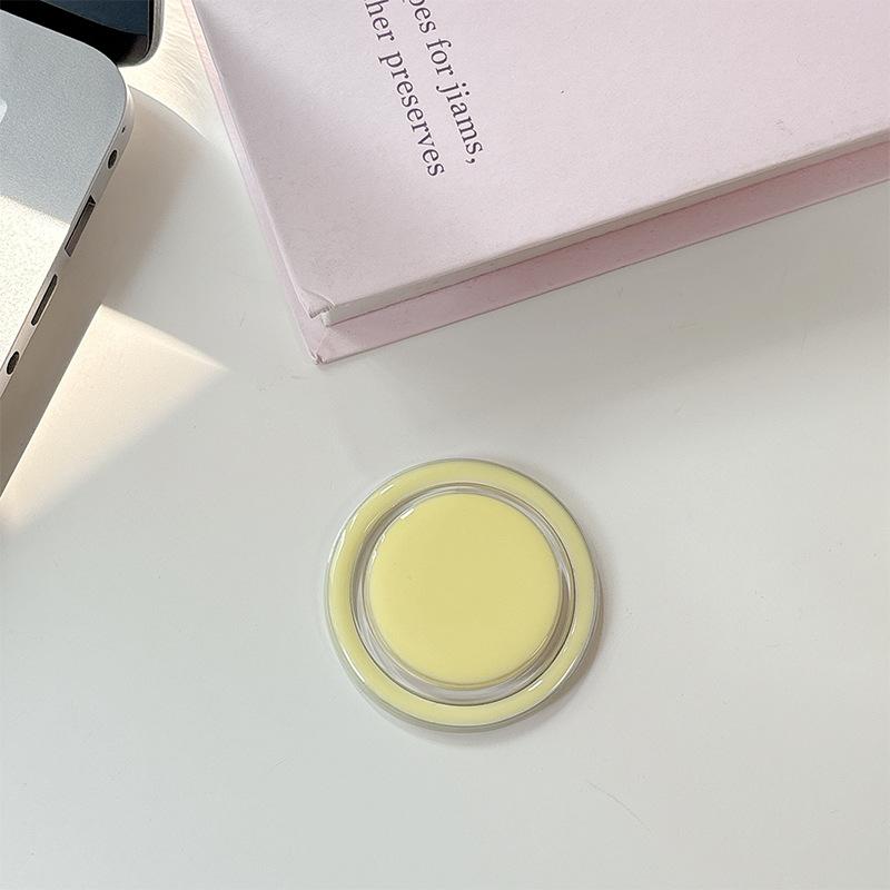 Simple Solid Color Magnetic Suction Round Candy Mobile Phone Airbag Bracket Is Suitable For Magsafe Desktop Support Ring Creativity