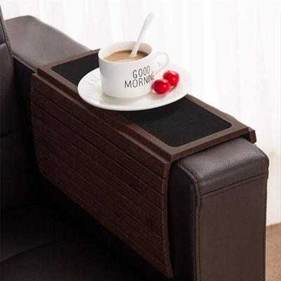 Bandeja para brazos de sofá de madera Yousheng, antideslizante, resistente, multifunción, rectangular, plegable, para sofá, taza de café, soporte para bebidas y refrigerios, bandeja organizadora de almacenamiento