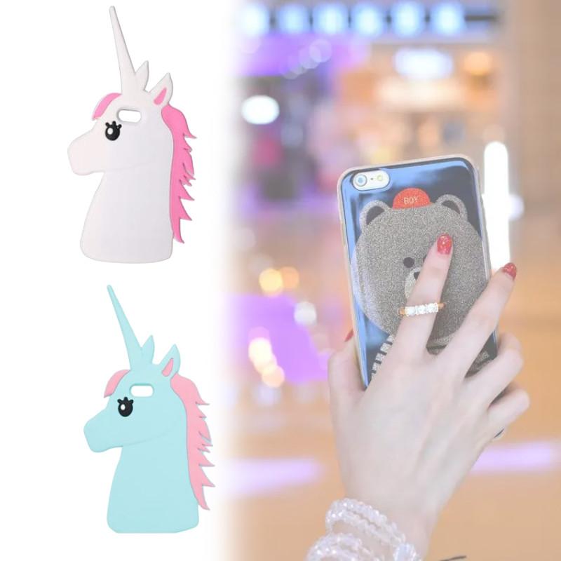 Cute Unicorn 3d Cartoon Horse Rubber Case Cover Mobile Phone Iphone Supplies