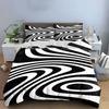 Black and White Swirl Pattern Bedding Duvet Cover Set Duvet Cover Pillowcases (1 * Duvet Cover 2 * Pillowcases, without duvet insert)