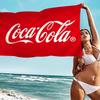 C-Coca C-Cola Bath Towel Microfiber Soft Water Absorbing Breathable For Girl Kids Decorative Cartoon Beach Towel