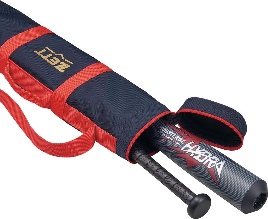 ZETT Youth Baseball Bat Case Navy x Red (2 Bats), BC922JA,
