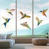 6/8 Pcs Window Stickers Adhesive Window Film for Home Decor Gift Hummingbird Window Clings Window Decor Decals Anti-Collision