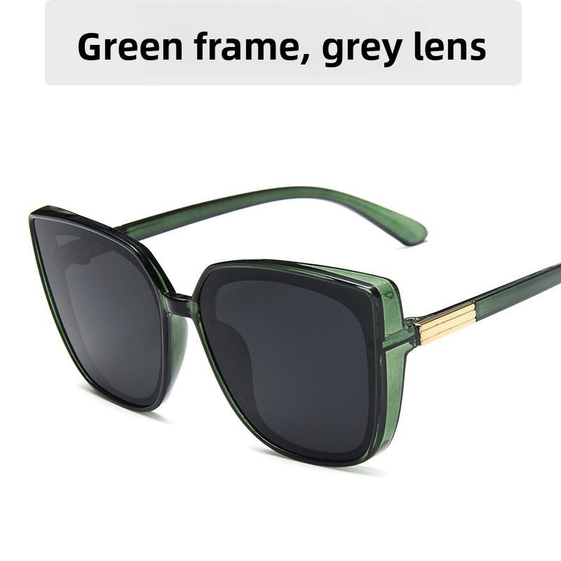 European Style Large Square Sunglasses With Uv Protection For Summer Outings And Street Fashion